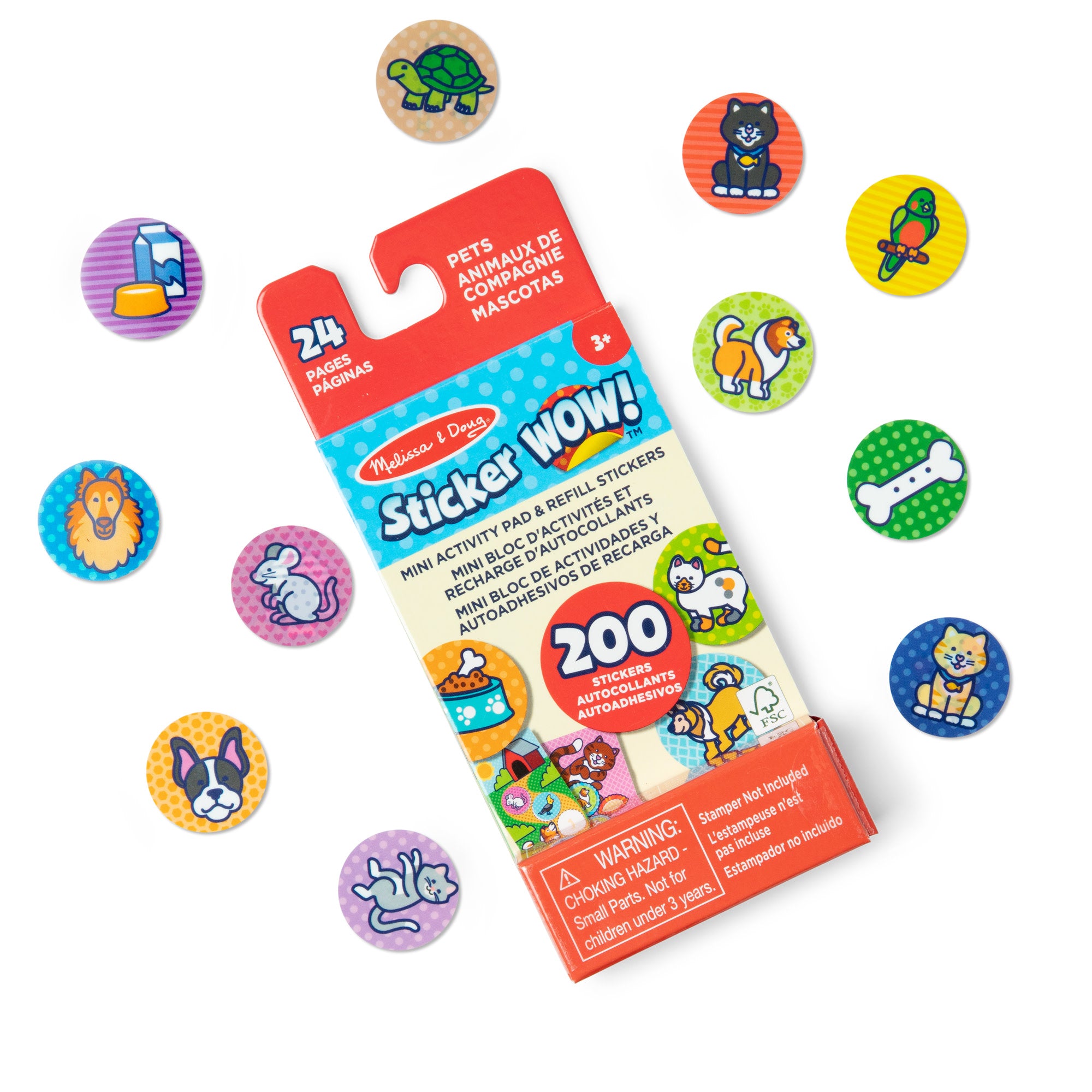 Sticker WOW!® Mini Activity Pad & Refill Stickers - Pets (200+ Sticker