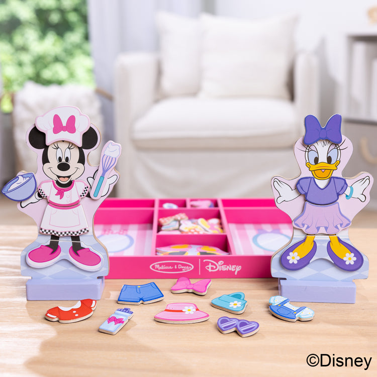 Disney Minnie Daisy Deluxe Wooden Magnetic Dress-Up - Main Image