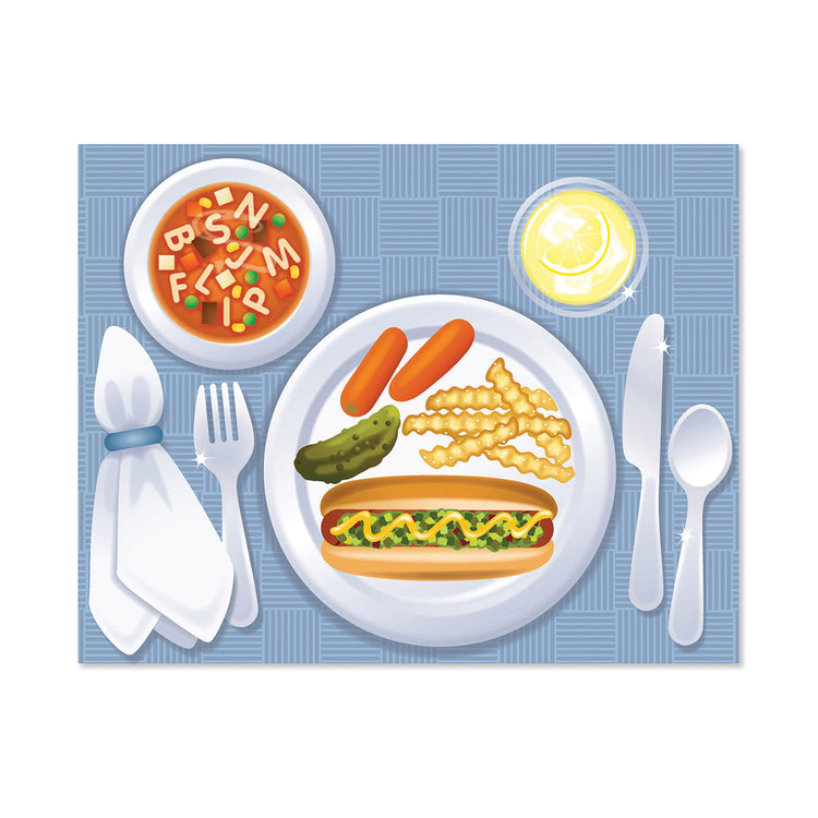 An assembled or decorated The Melissa & Doug Sticker Pad - Make-a-Meal, 225+ Food Stickers