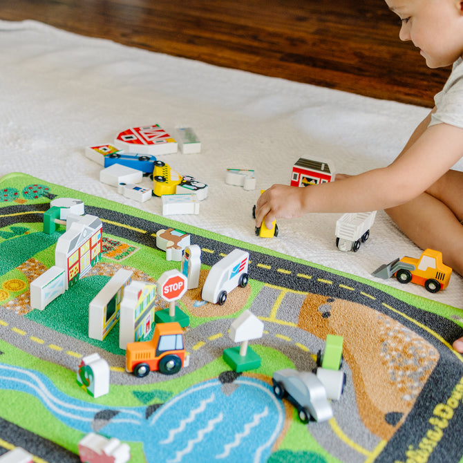 Roadway Play Set | Multi Vehicle Activity Rug