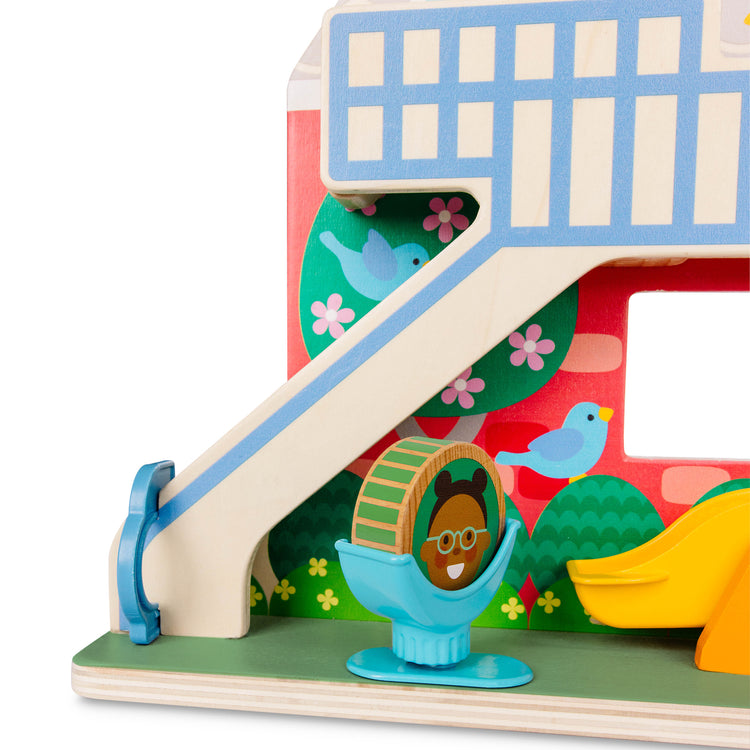  The Melissa & Doug GO Tots Wooden Schoolyard Tumble with 4 Disks