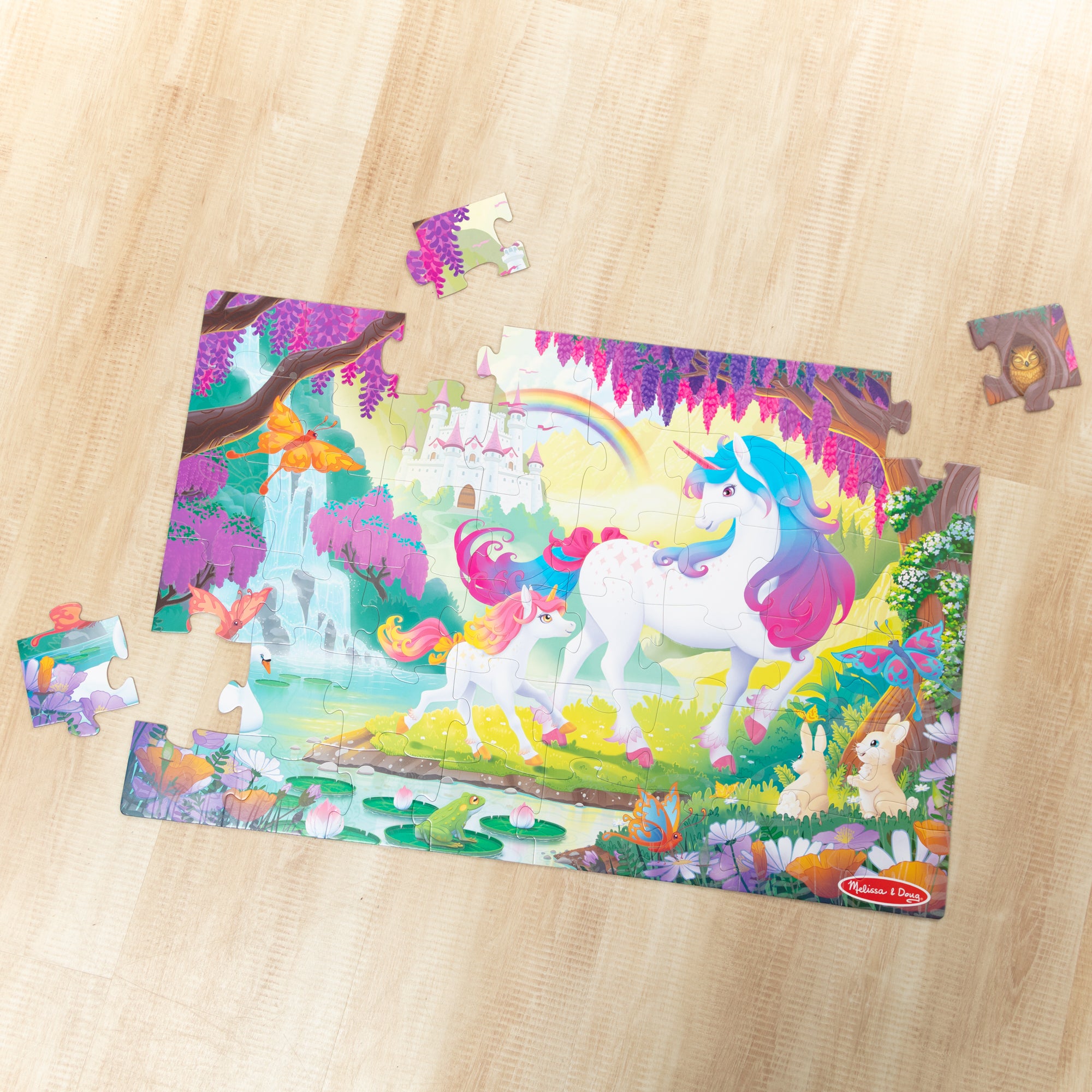 Glow-in-the-Dark Unicorn Floor Puzzle - 48 Pieces