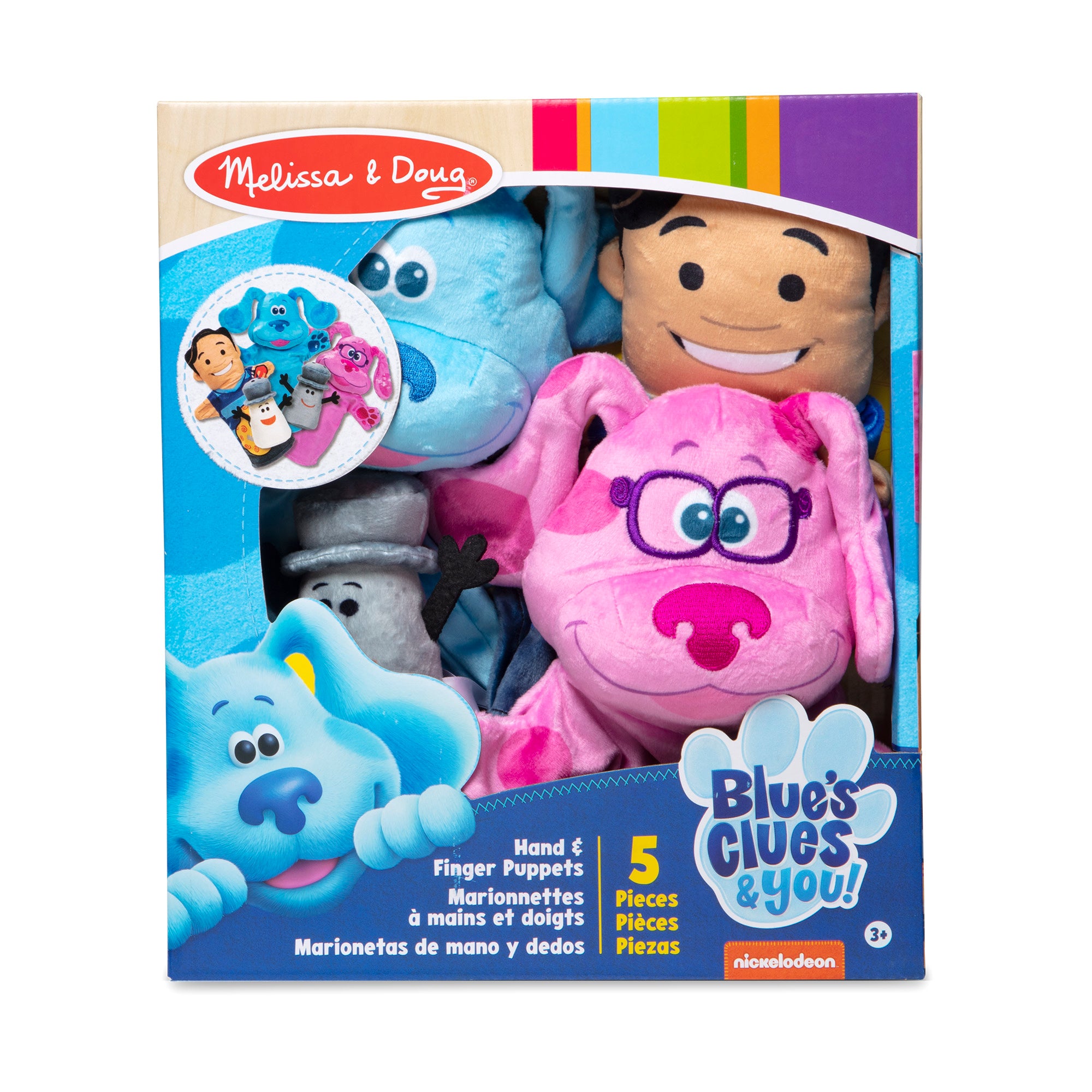 Melissa & Doug Blue's Clues & You! Wooden Take-Along House Shape Sorter Act Blue\u0027s Clues \u0026 You! - Hand \u0026 Finger Puppets | Melissa \u0026 Doug