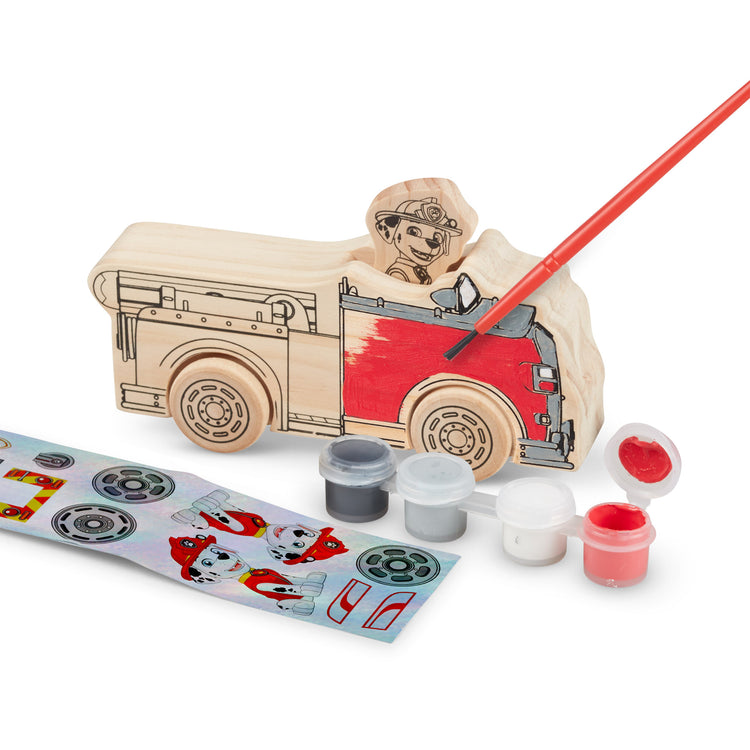  The Melissa & Doug PAW Patrol Wooden Vehicles Craft Kit - 3 Decorate Your Own Vehicles, 3 Play Figures