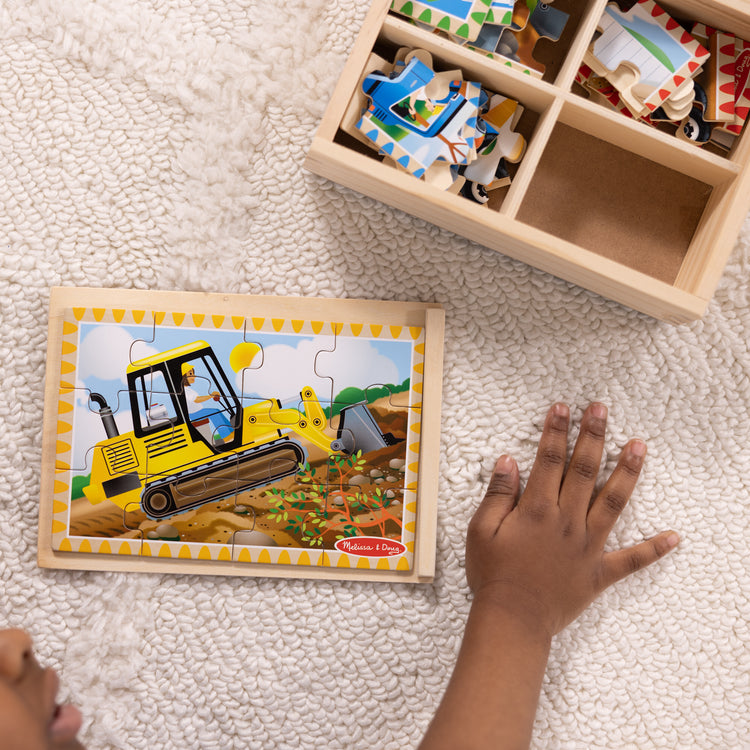 Wooden Jigsaw Puzzles in a Box - Construction