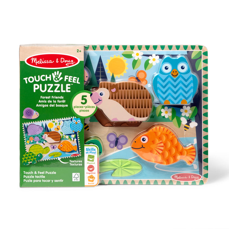 The front of the box for The Forest Friends Touch & Feel Puzzle