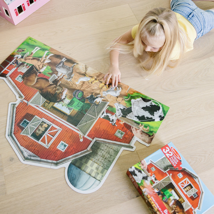 Busy Barn Shaped Floor Puzzle - 32 Pieces
