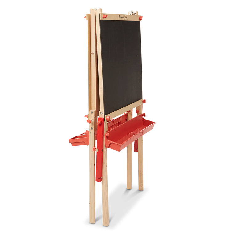  The Melissa & Doug Deluxe Magnetic Standing Art Easel With Chalkboard, Dry-Erase Board, and 39 Letter and Number Magnets