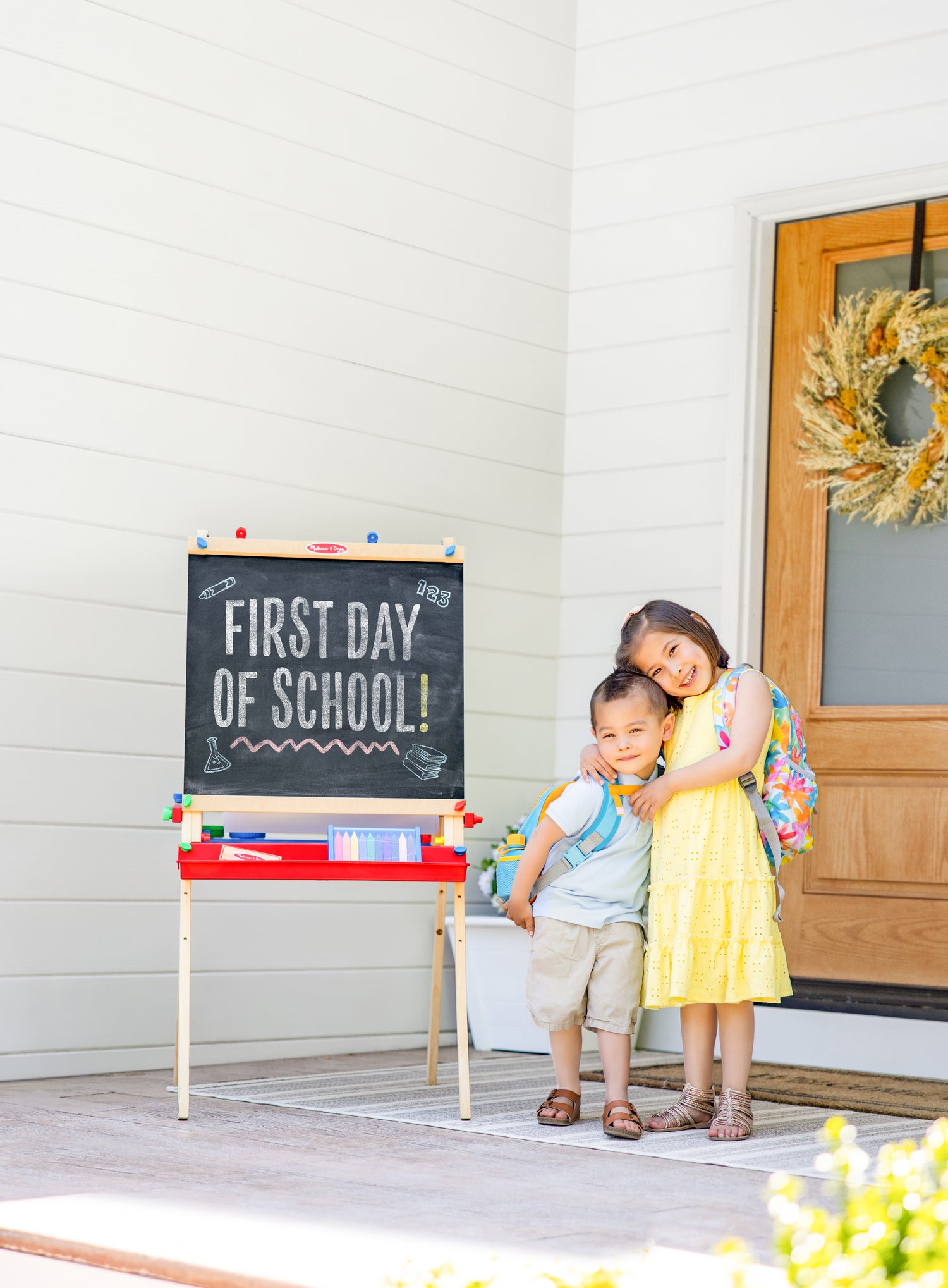 Back to School Deluxe Wooden Standing Art Easel