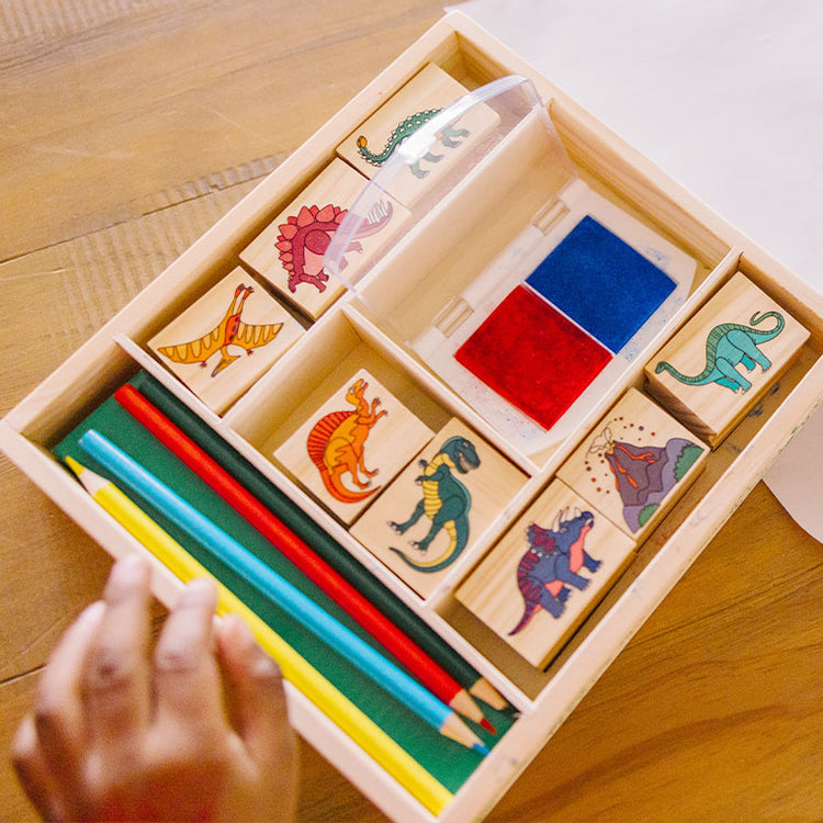 Dinosaurs Wooden Stamp Set