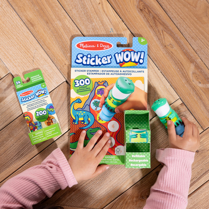 Sticker WOW!™ Dinosaur Bundle: Activity Pad & Sticker Stamper + Mini A