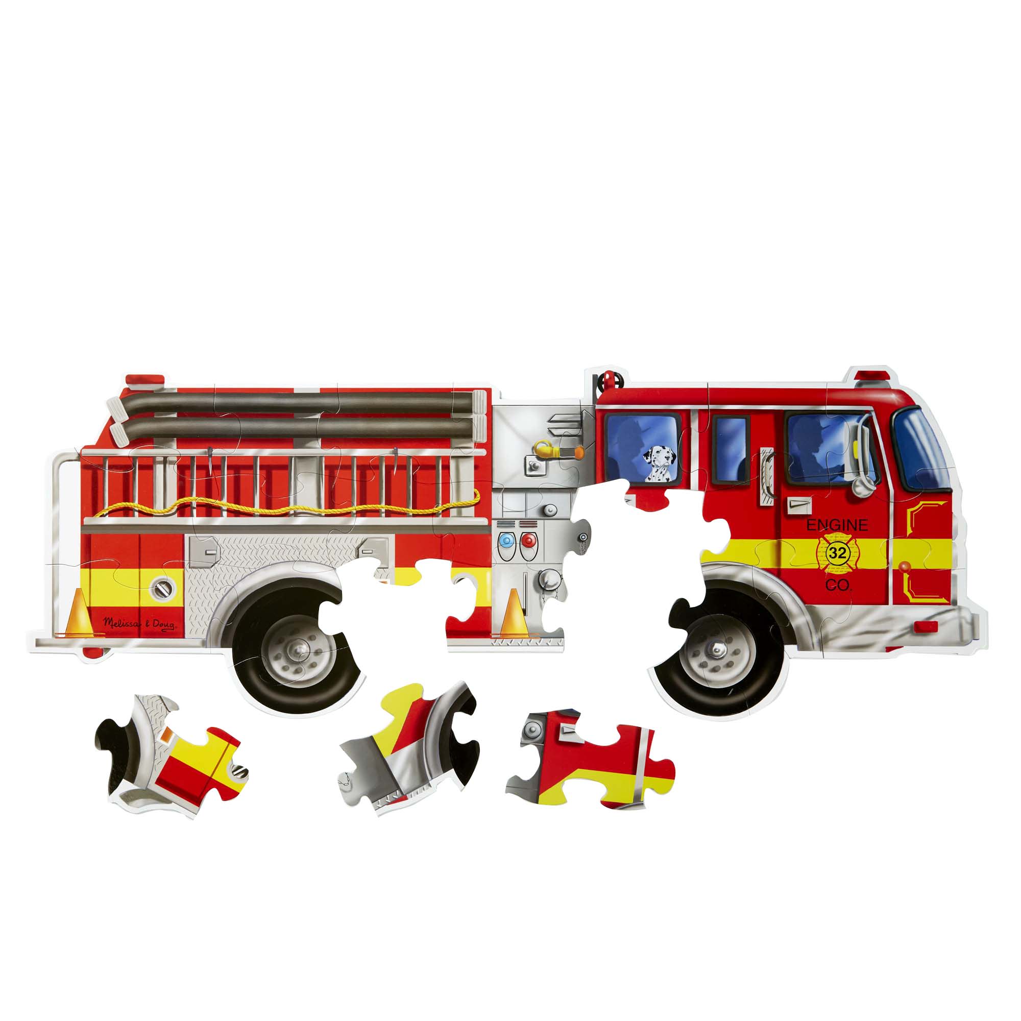Giant Fire Truck Floor Puzzle - 24 Pieces