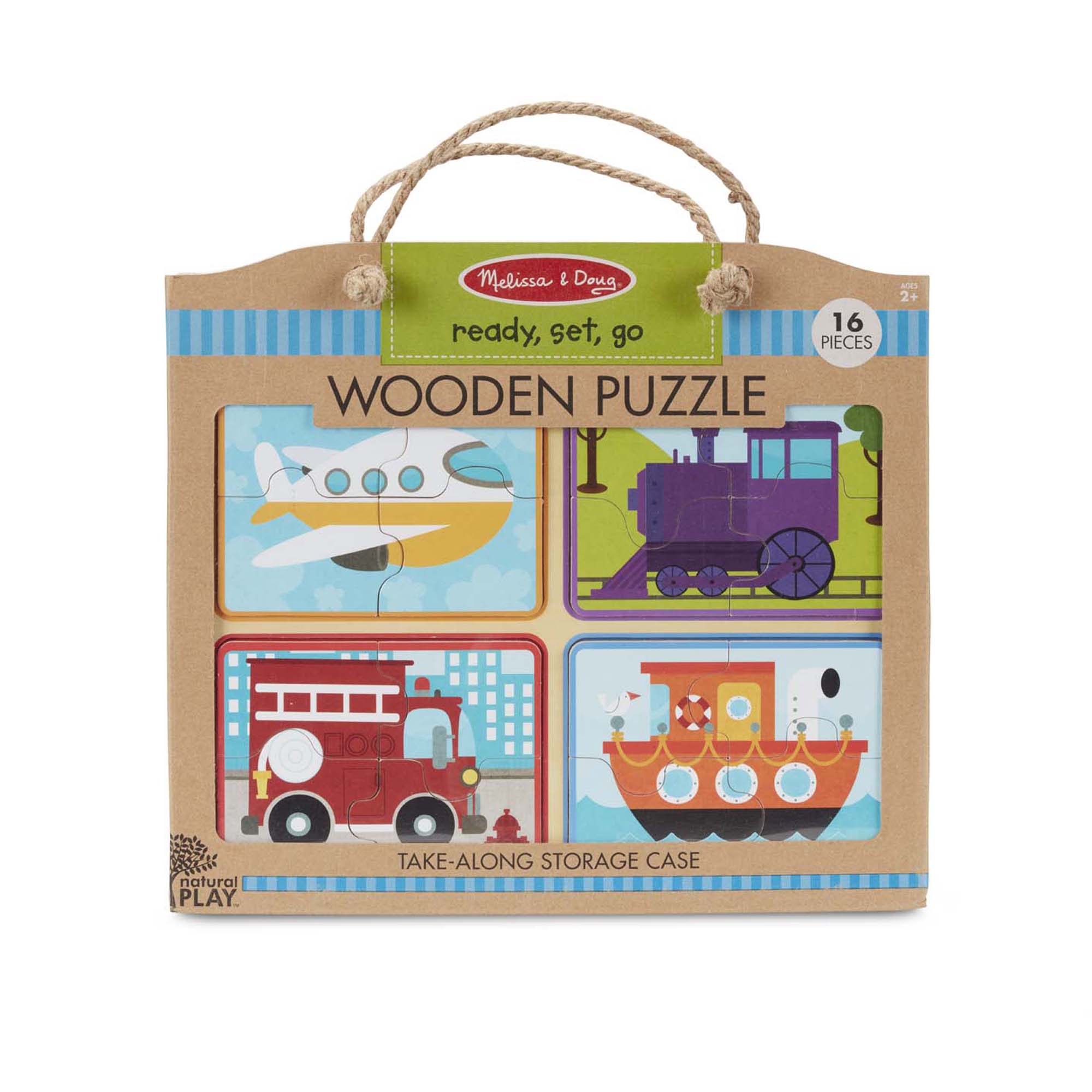 Natural Play Wooden Puzzle | Vehicle Themed Puzzle