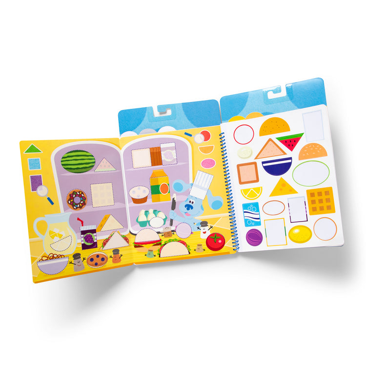 The loose pieces of The Melissa & Doug Blue’s Clues & You! Restickable Stickers - Shapes & Colors