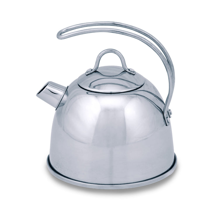 The front of the box for The Melissa & Doug Stainless Steel Pretend Play Tea Set with Storage Rack for Kids (11 pcs)