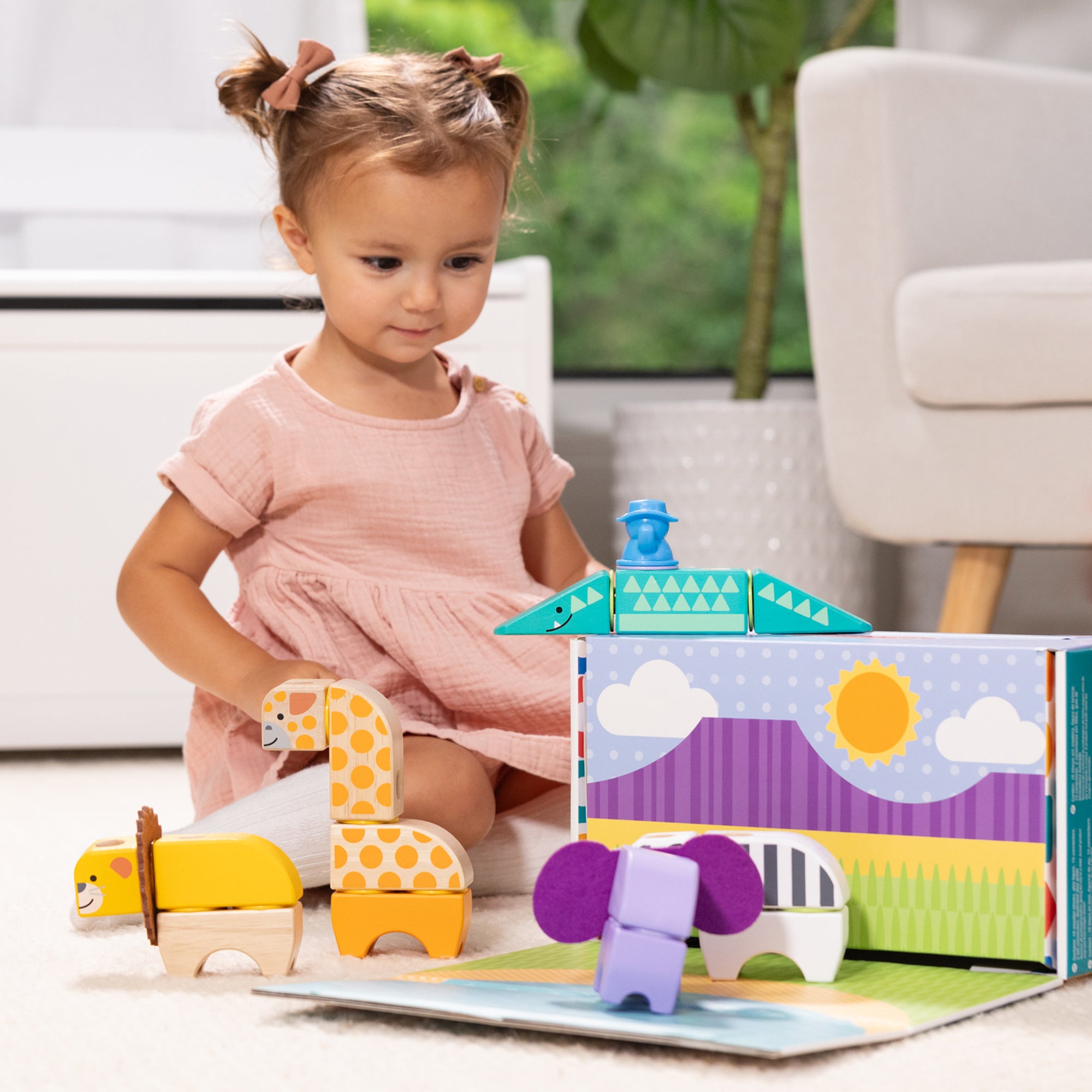 Blockables Safari Wooden Connectable Building Blocks