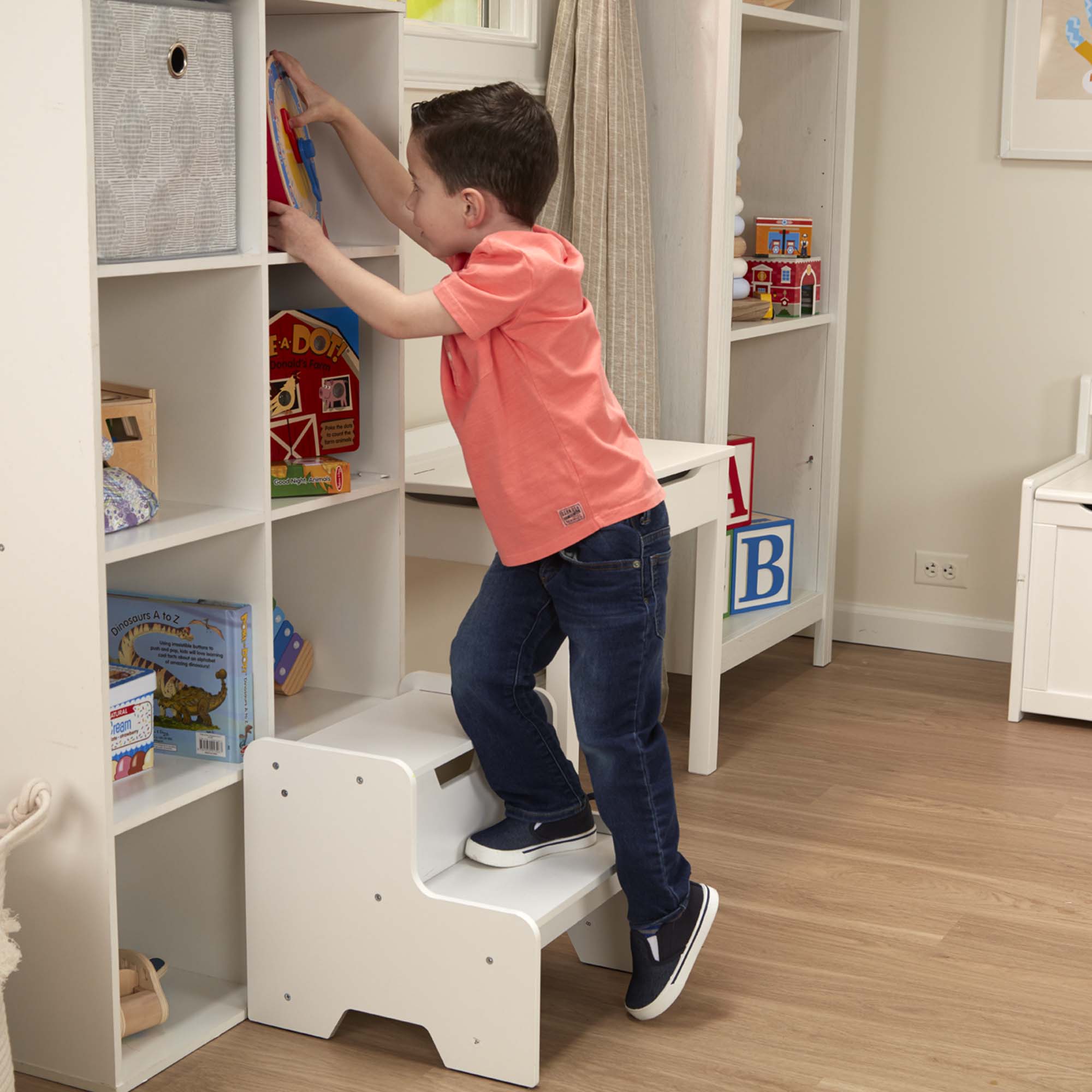 Wooden Step Stool - White- Melissa and Doug