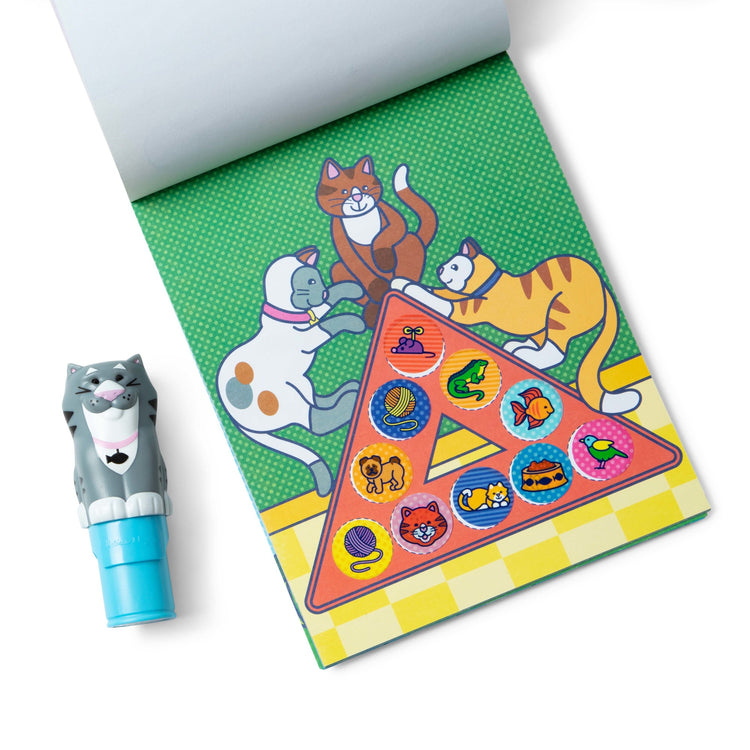  The Melissa & Doug Sticker WOW!™ Cat Bundle: 24-Page Activity Pad, Sticker Stamper, 600 Stickers, Arts and Crafts Fidget Toy Collectible Character