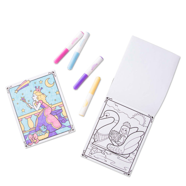 An assembled or decorated The Melissa & Doug On the Go Magicolor Coloring Pad - Princess (18 Pages)