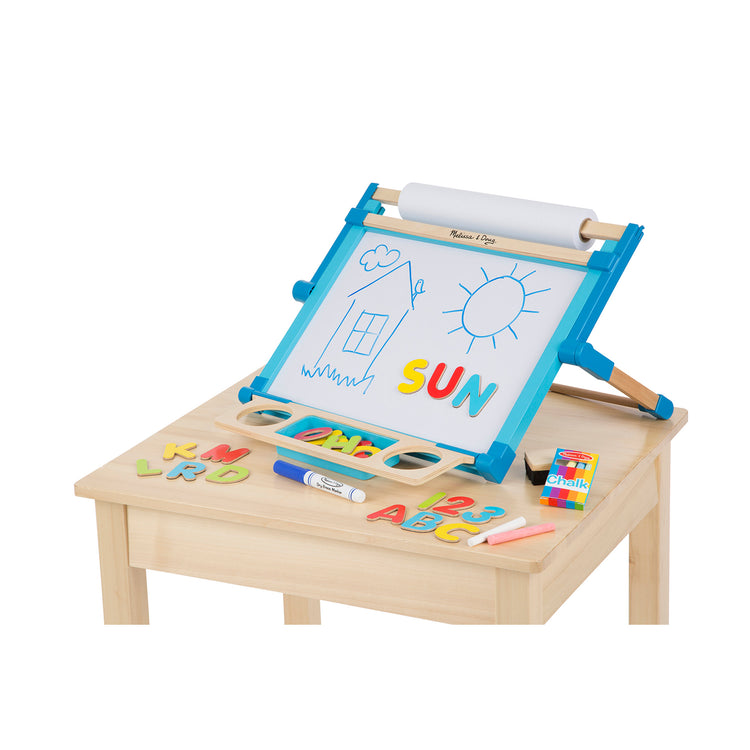 Melissa and Doug Wooden Double-Sided Tabletop Easel, Melissa and Doug
