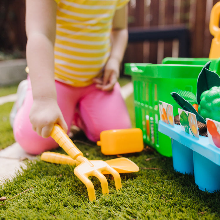 toy garden tool set Let's Explore Vegetable Gardening Play Set- Melissa and Doug