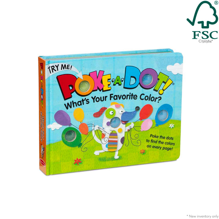 An assembled or decorated The Melissa & Doug Children's Book - Poke-a-Dot: What’s Your Favorite Color (Board Book with Buttons to Pop)