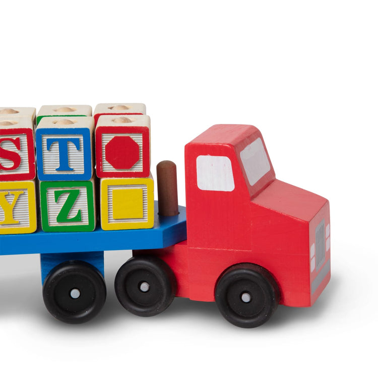 the Melissa & Doug Alphabet Blocks Wooden Truck Educational Toy