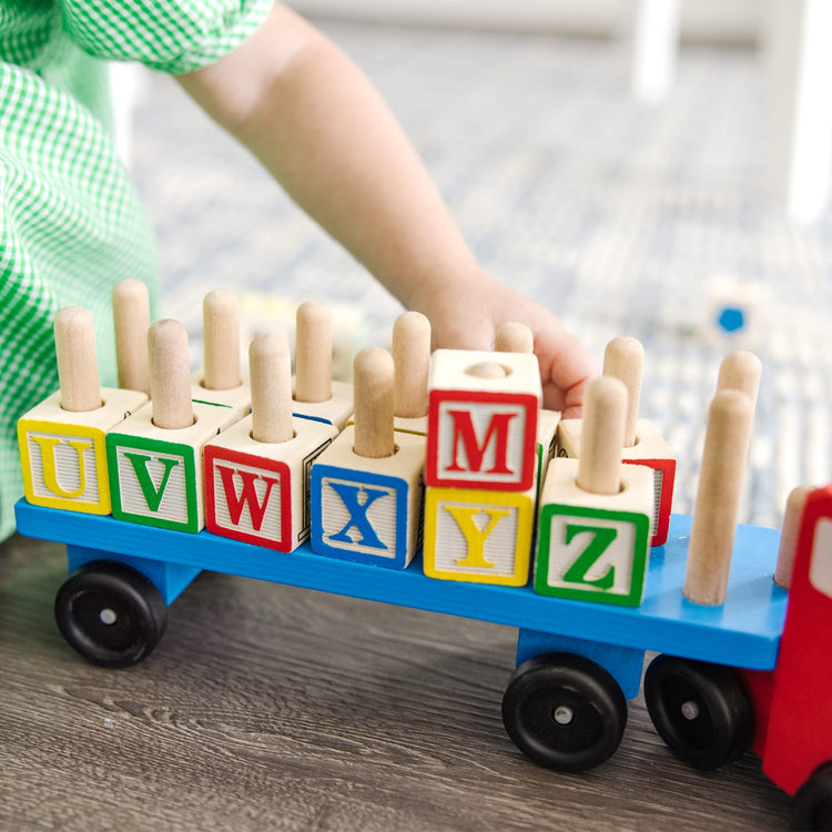 Alphabet Blocks Wooden Truck Melissa Doug