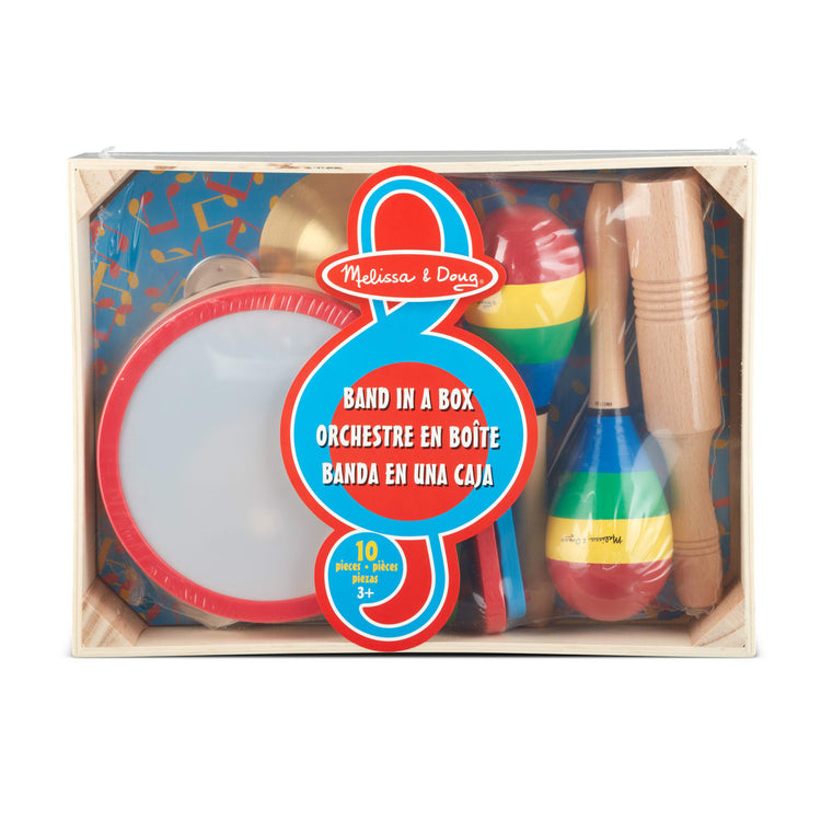 the Melissa & Doug Band-in-a-Box Clap! Clang! Tap! - 10-Piece Musical Instrument Set
