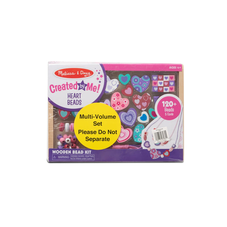 the Melissa & Doug Sweet Hearts and Butterfly Friends Bead Set of 2 - 250+ Wooden Beads