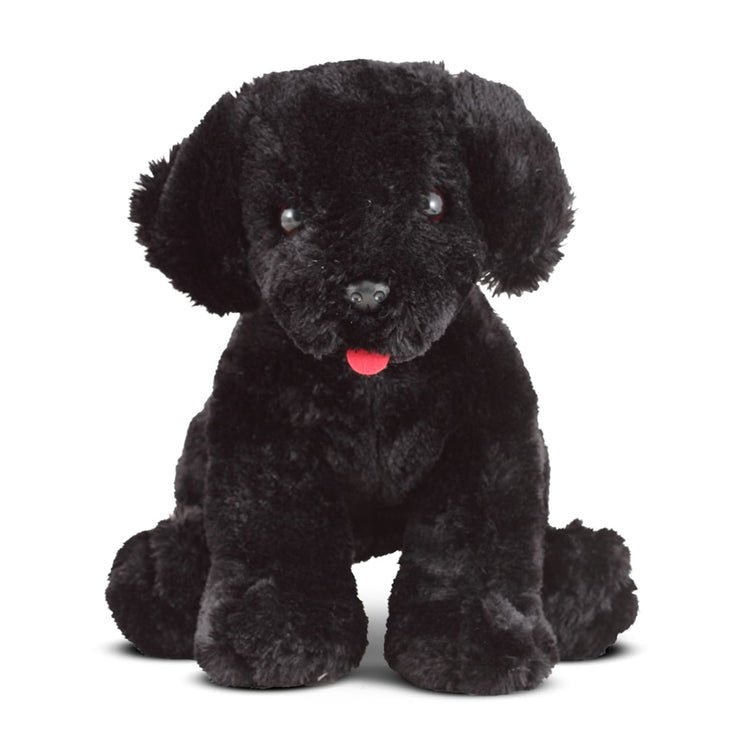 The loose pieces of the Melissa & Doug Benson Black Lab - Stuffed Animal Puppy Dog