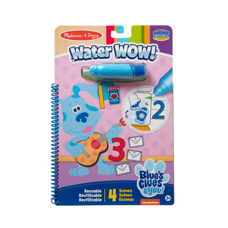 The front of the box for the Melissa & Doug Blues Clues & You! Water Wow! - Counting Water Reveal Travel Activity Pad