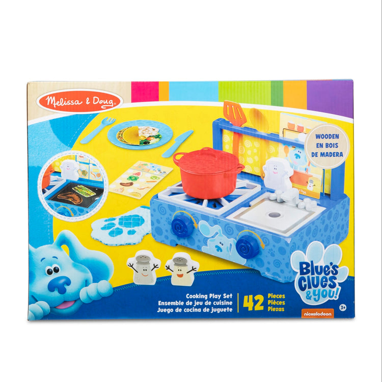 the Melissa & Doug Blue's Clues & You! Wooden Cooking Play Set (42 Pieces)