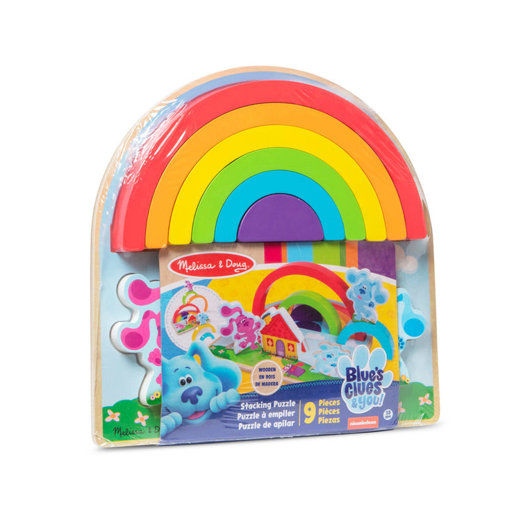 the Melissa & Doug Blue's Clues & You! Wooden Rainbow Stacking Puzzle (9 Pieces)