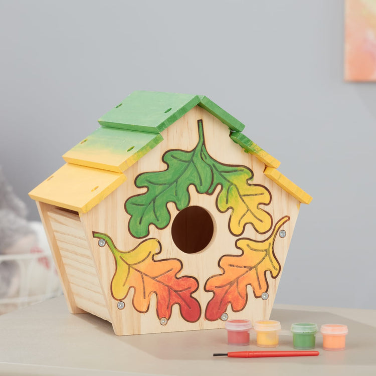 The front of the box for the Melissa & Doug Created by Me! Birdhouse Build-Your-Own Wooden Craft Kit