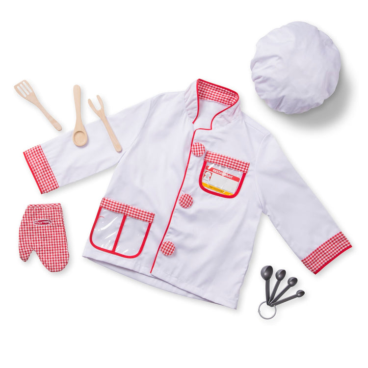 Melissa & Doug Chef Role Play Costume Dress -Up Set With Realistic Accessories