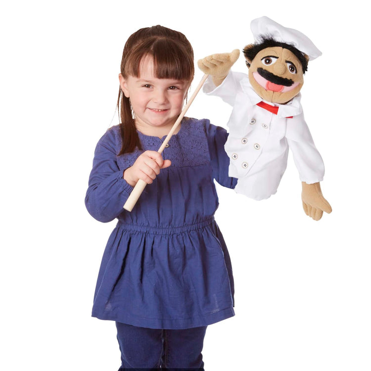 Melissa & Doug Chef Puppet (Al Dente) with Detachable Wooden Rod