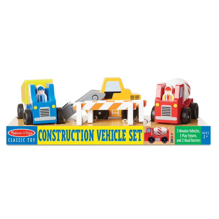 the Melissa & Doug Construction Vehicle Wooden Play Set (8 pcs)