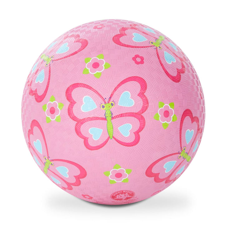 The loose pieces of the Melissa & Doug Sunny Patch Cutie Pie Butterfly Classic Rubber Kickball