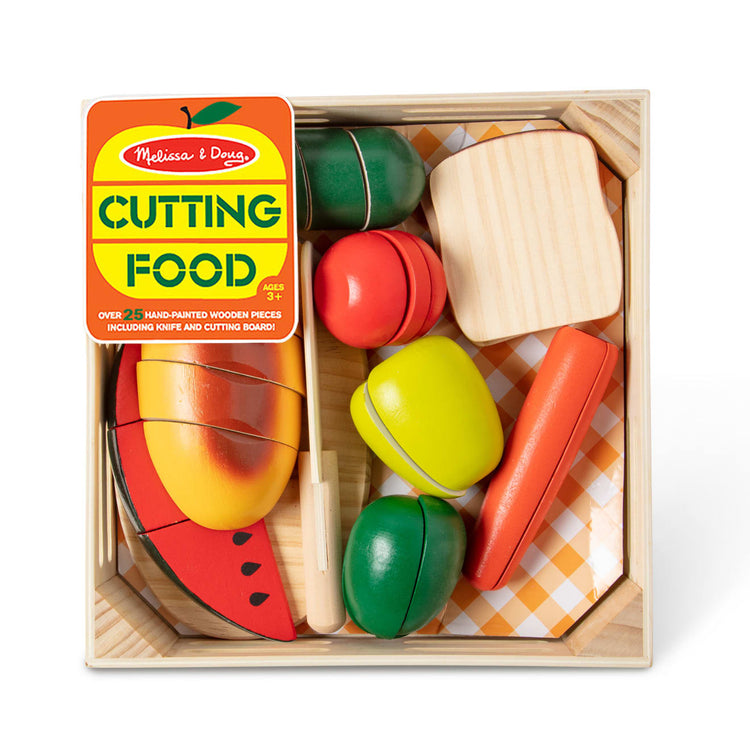 8 Pcs Wooden Kids Kitchen Cutter Set Include 4 Toddler Safe
