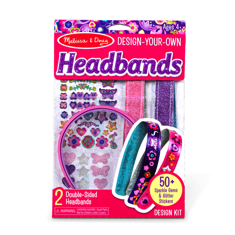 The front of the box for the Melissa & Doug Design-Your-Own Headbands Jewelry-Making Kit With 50+ Stickers