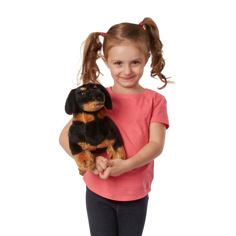 the Melissa & Doug Giant Dachshund - Lifelike Stuffed Animal Dog