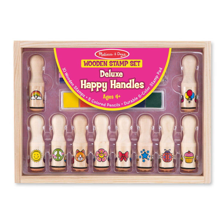 Wooden Stamp Set - Deluxe Happy Handles