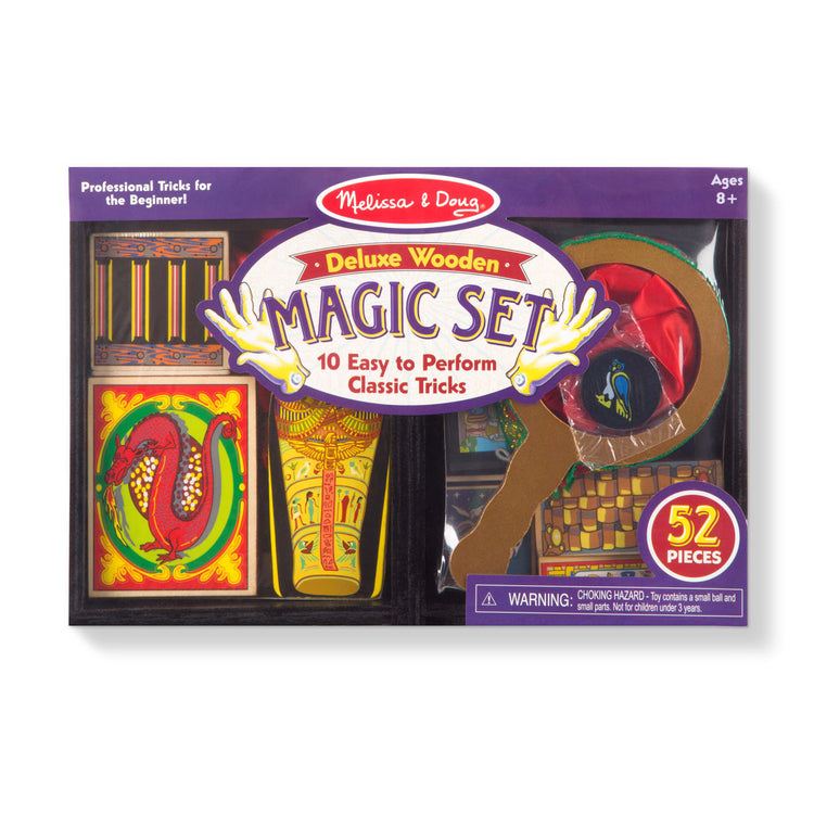 the Melissa & Doug Deluxe Solid-Wood Magic Set With 10 Classic Tricks