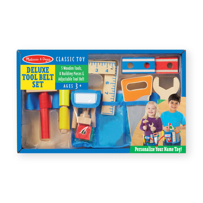 Deluxe Wooden Tool Belt Set 5 Tool Set Melissa & Doug
