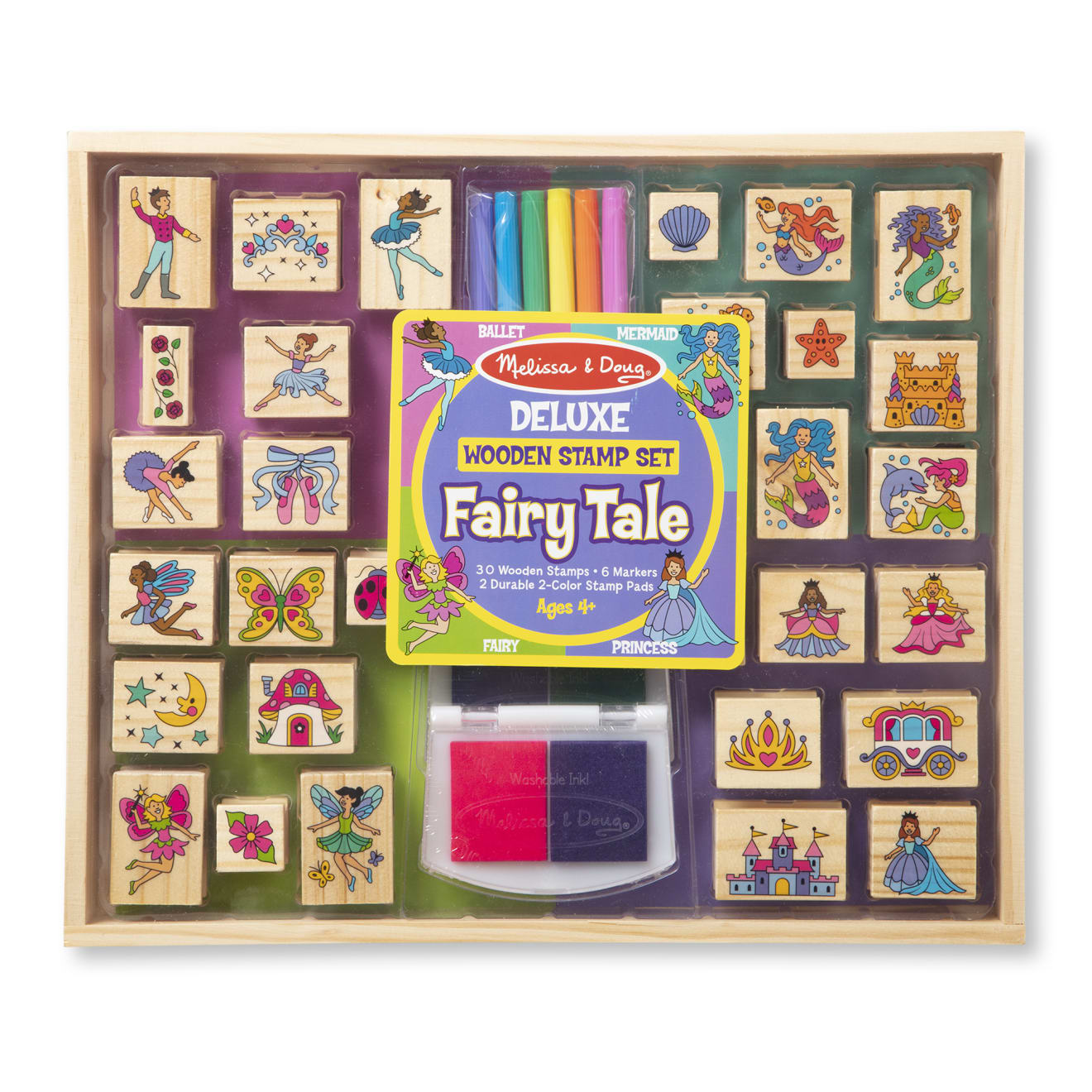 Deluxe Wooden Stamp Set - Fairy Tale- Melissa and Doug
