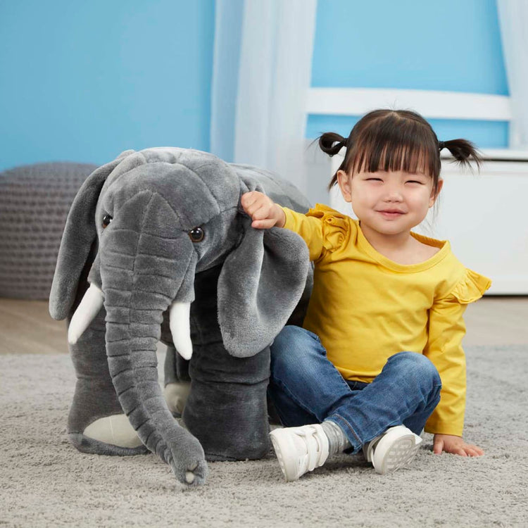 Melissa & Doug Giant Elephant - Lifelike Stuffed Animal (over 3 feet long)