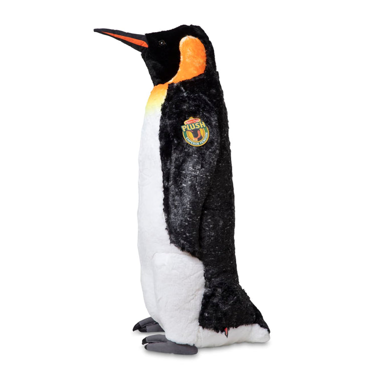 the Melissa & Doug Giant Lifelike Plush Emperor Penguin Standing Stuffed Animal (3.4 Feet Tall)