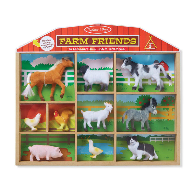 the Melissa & Doug Farm Friends Collectible Toy Animal Figures (10 pcs)