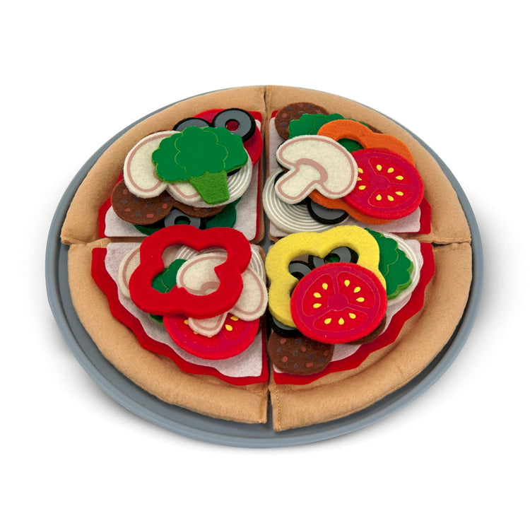 Melissa & Doug Felt Food Mix 'n Match Pizza Play Food Set (40 pcs)
